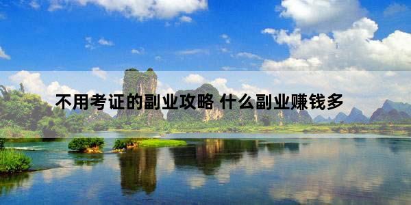 不用考证的副业攻略 什么副业赚钱多